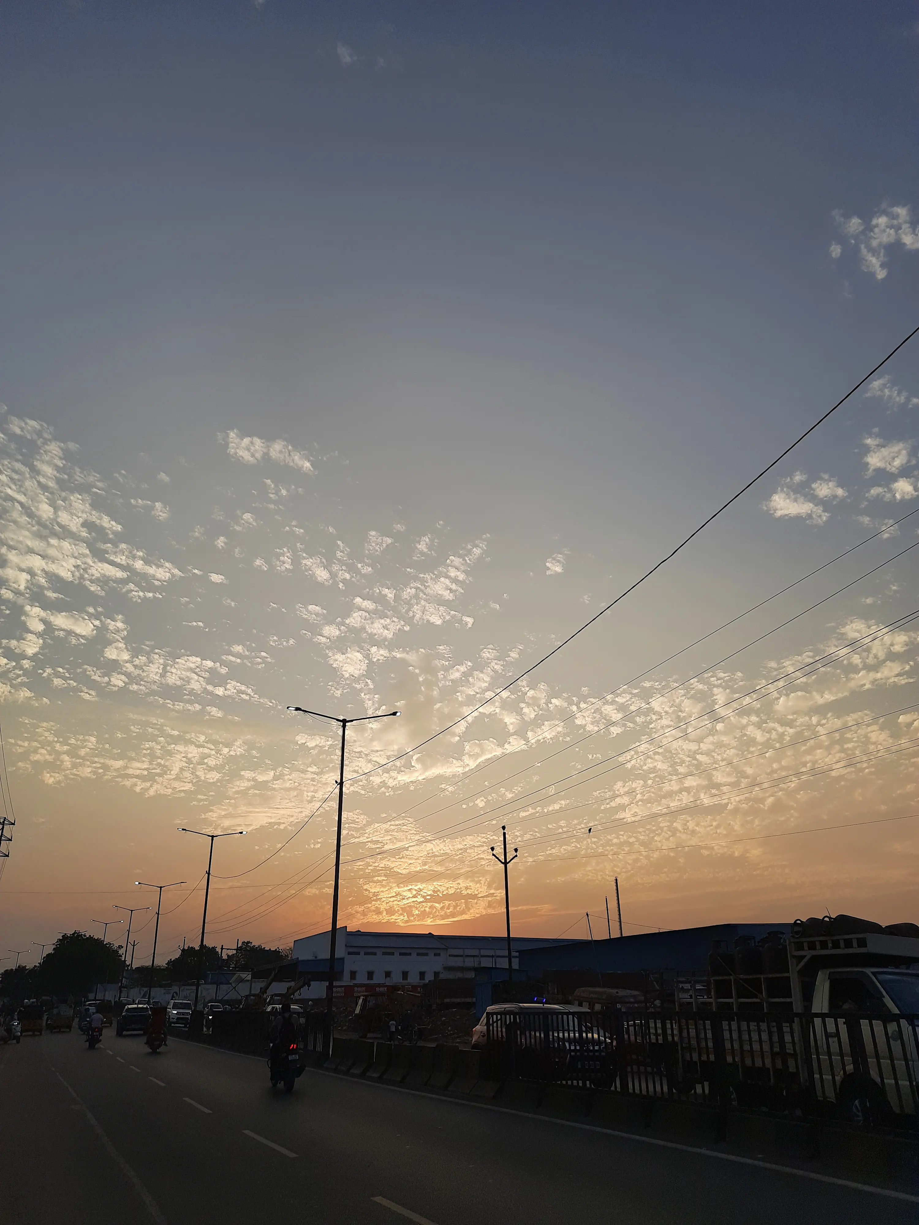 Evening, sky, clouds