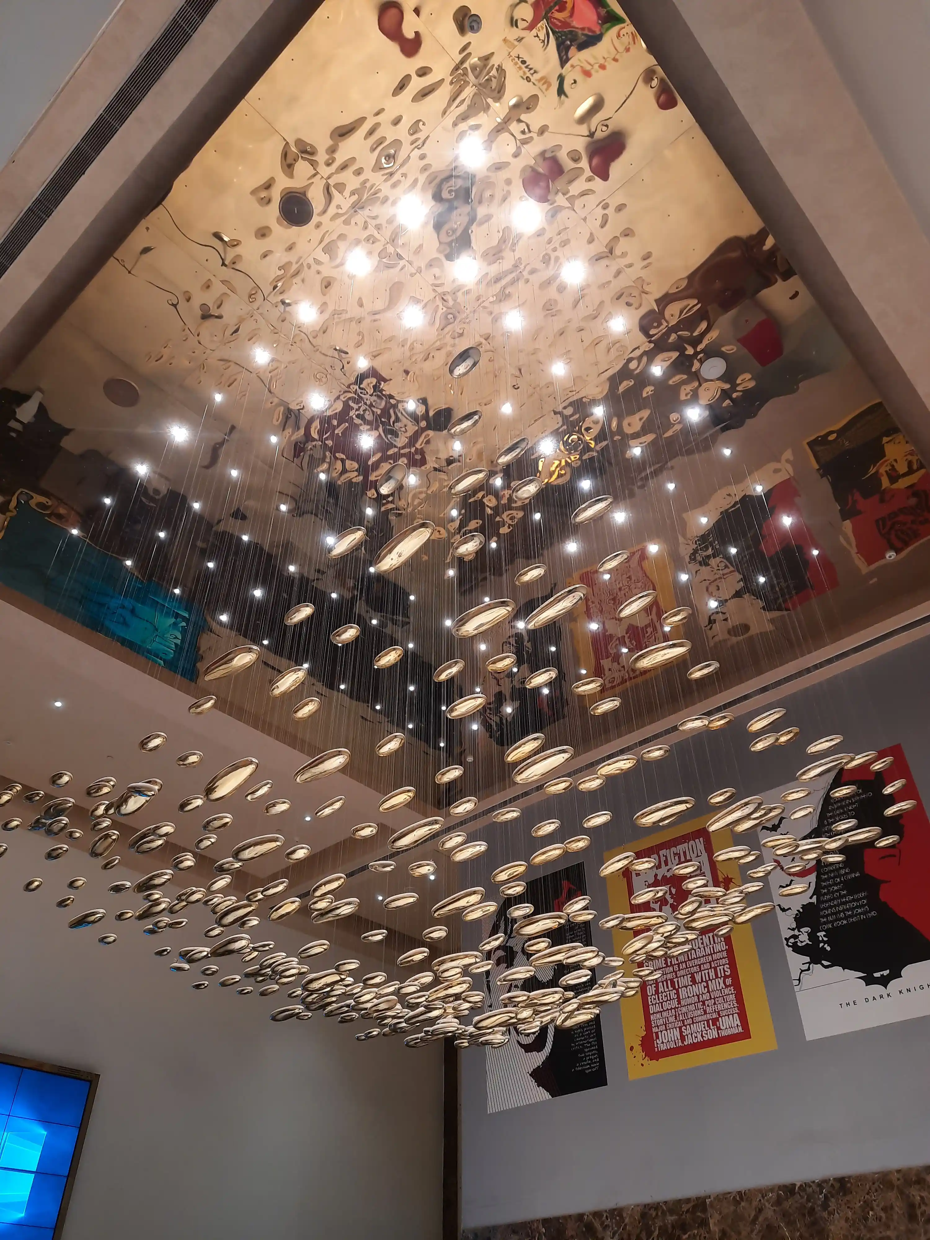 Lights, floating beans and Windows 10 peeking from the corner.
