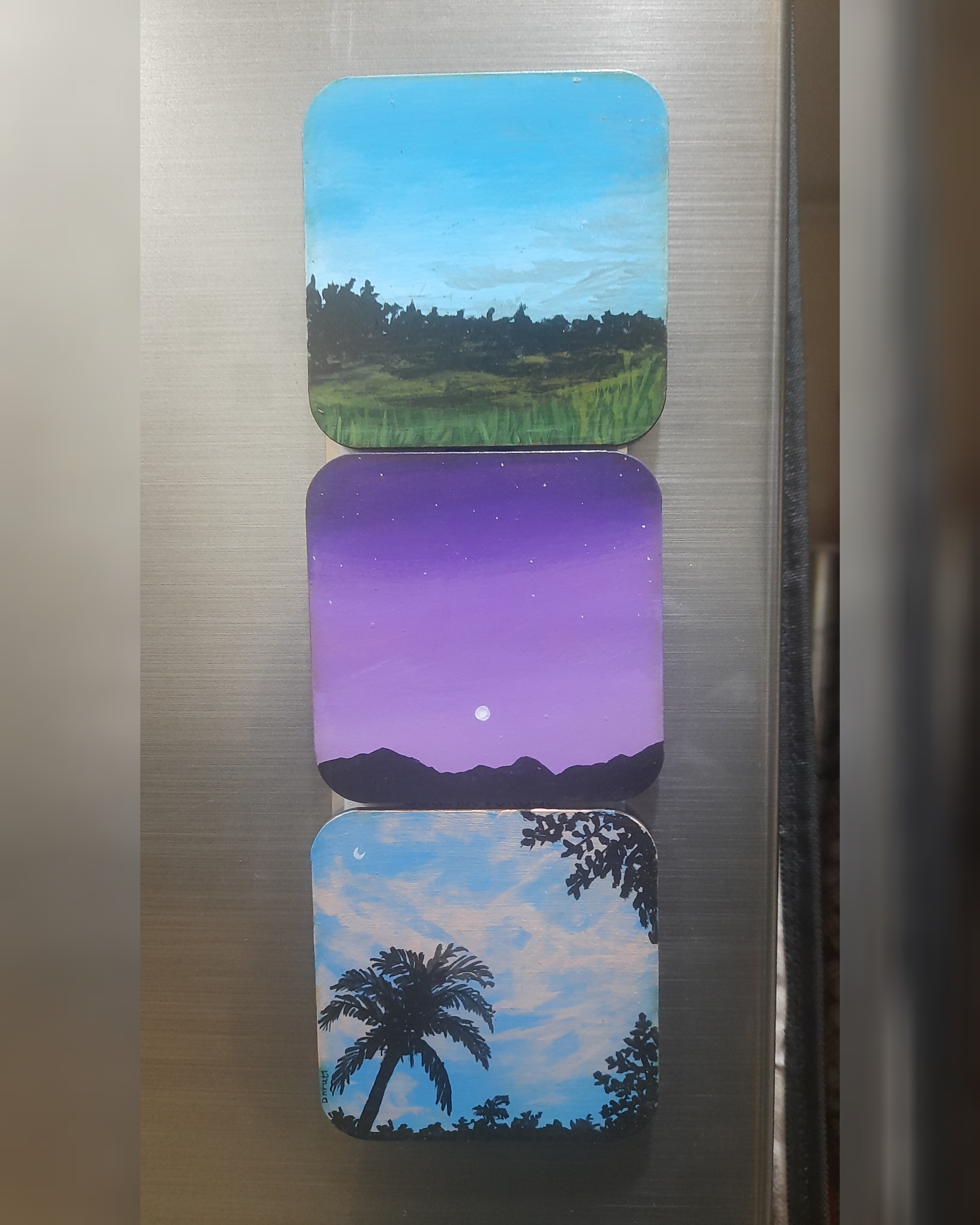 Hand painted fridge magnets by @artsy.dhruti